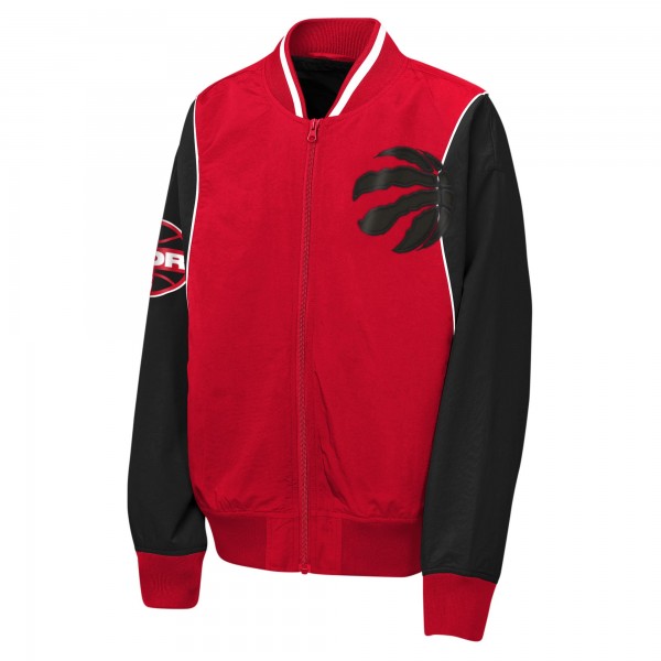 Подростковая Toronto Raptors Outerstuff Red/Black Two-Pointer Full-Zip Windbreaker