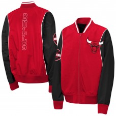 Подростковая Chicago Bulls Outerstuff Red/Black Two-Pointer Full-Zip Windbreaker