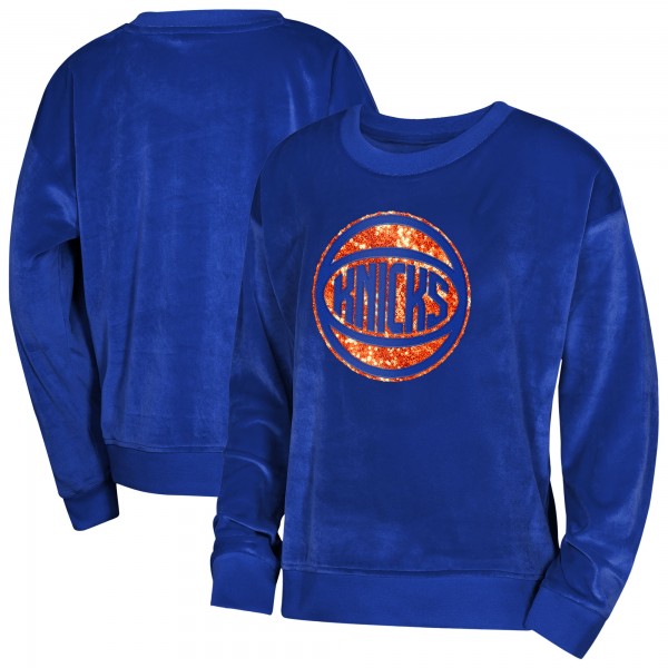 Подростковая Girls New York Knicks Outerstuff Blue Step Back Sweatshirt