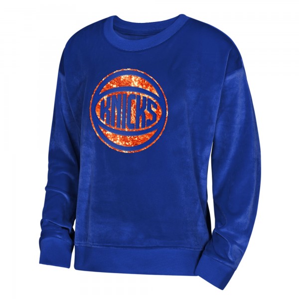 Подростковая Girls New York Knicks Outerstuff Blue Step Back Sweatshirt