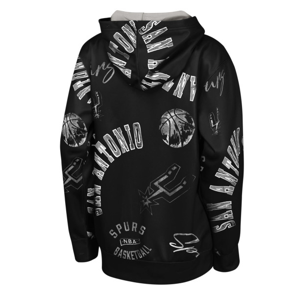 Подростковая San Antonio Spurs Outerstuff Black Moving Violation Hoodie