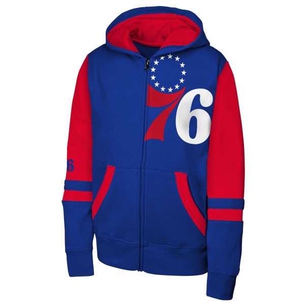 Подростковая Philadelphia 76ers Outerstuff Royal Straight to the League Full-Zip Hoodie