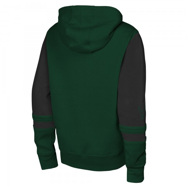 Подростковая Milwaukee Bucks Outerstuff Hunter Green Straight to the League Full-Zip Hoodie