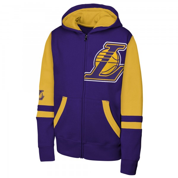 Толстовка на молнии Подростковая Los Angeles Lakers Outerstuff Purple Straight to the League