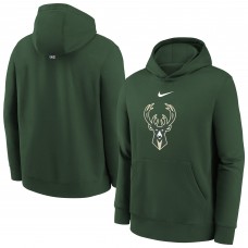 Подростковая Milwaukee Bucks Nike Hunter Green 2025/26 Club Fleece Hoodie