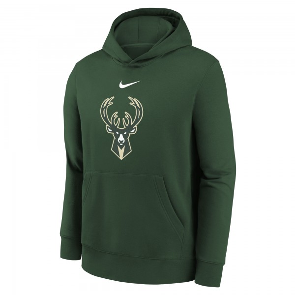 Подростковая Milwaukee Bucks Nike Hunter Green 2025/26 Club Fleece Hoodie