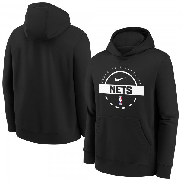 Толстовка Подростковая Brooklyn Nets Nike Black 2025/26 Club Fleece Practice