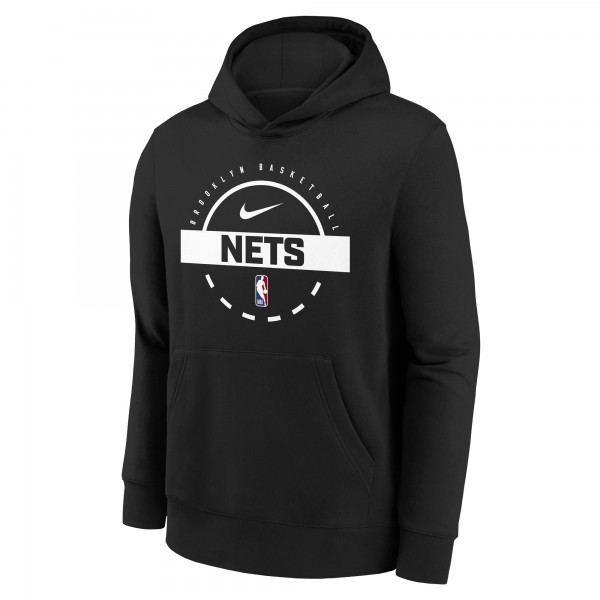 Толстовка Подростковая Brooklyn Nets Nike Black 2025/26 Club Fleece Practice