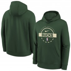 Подростковая Milwaukee Bucks Nike Hunter Green 2025/26 Club Fleece Practice Hoodie