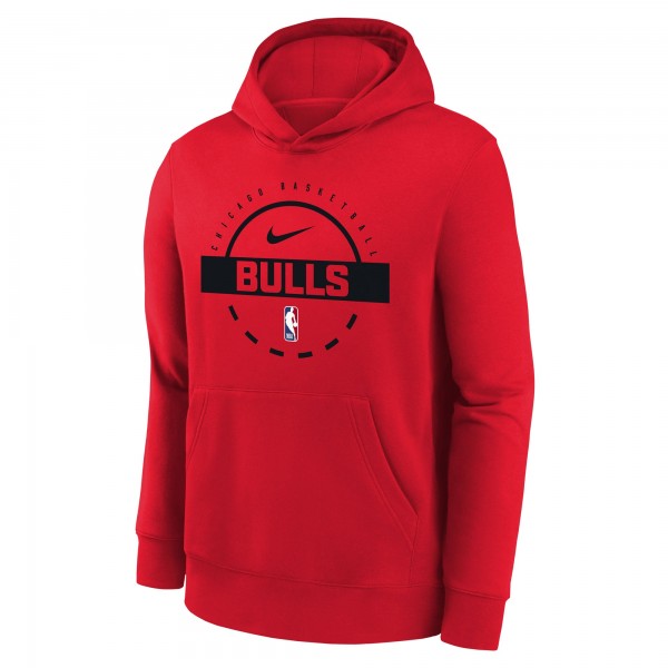 Подростковая Chicago Bulls Nike Red 2025/26 Club Fleece Practice Hoodie