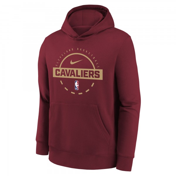 Подростковая Cleveland Cavaliers Nike Wine 2025/26 Club Fleece Practice Hoodie