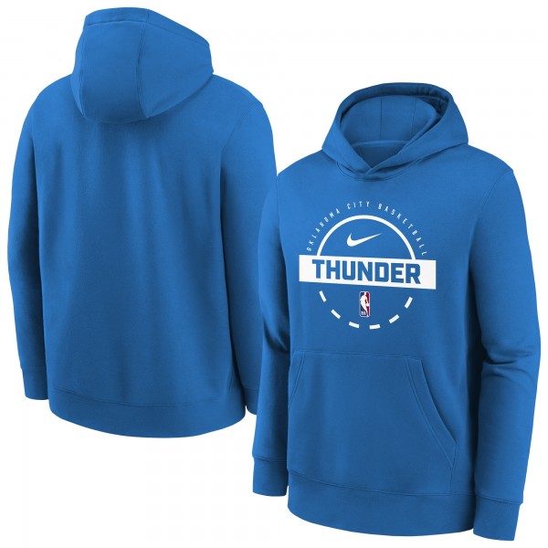 Толстовка Oklahoma City Thunder Nike Blue 2025/26 Club Fleece Practice