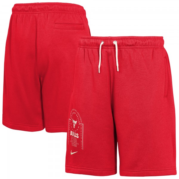 Подростковая Chicago Bulls Nike Red Courtside Club Fleece Shorts
