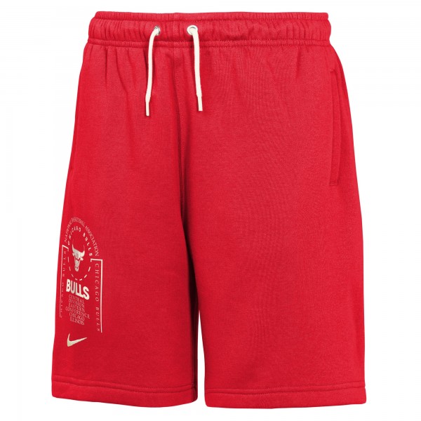 Подростковая Chicago Bulls Nike Red Courtside Club Fleece Shorts