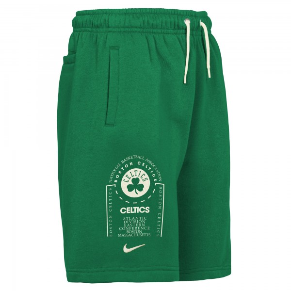Подростковая Boston Celtics Nike Kelly Green Courtside Club Fleece Shorts