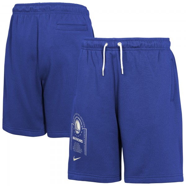Подростковая Golden State Warriors Nike Royal Courtside Club Fleece Shorts