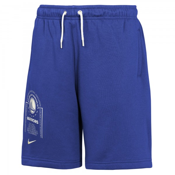 Подростковая Golden State Warriors Nike Royal Courtside Club Fleece Shorts