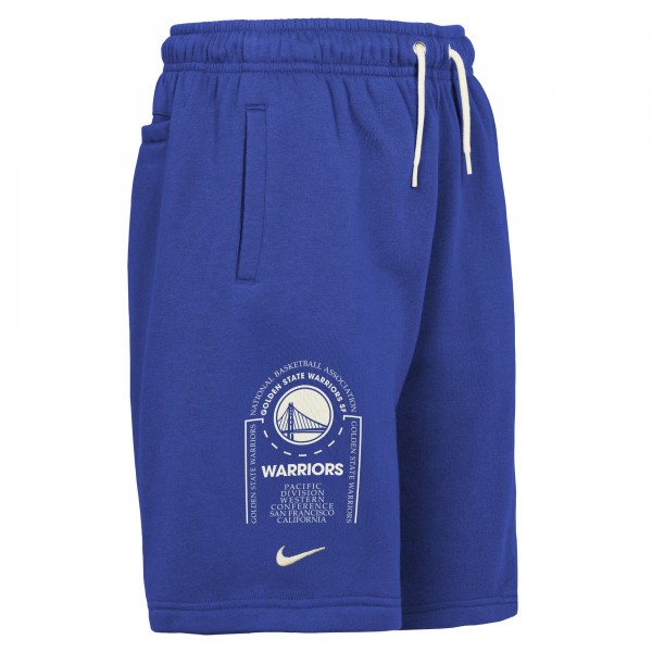 Подростковая Golden State Warriors Nike Royal Courtside Club Fleece Shorts