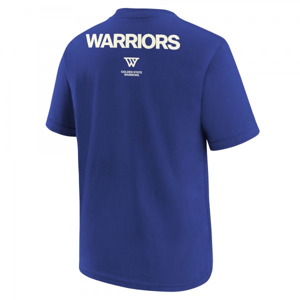 Подростковая Golden State Warriors Jordan Brand Blue Courtside Statement 85 T-Shirt