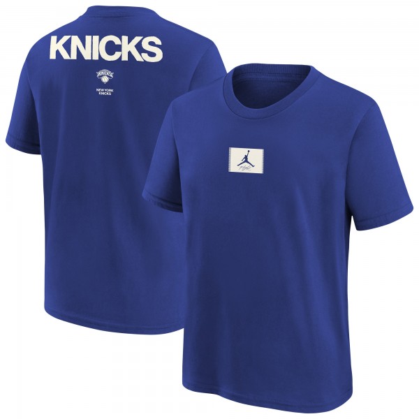 Подростковая New York Knicks Jordan Brand Royal Courtside Statement 85 T-Shirt