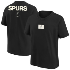 Подростковая San Antonio Spurs Jordan Brand Black Courtside Statement 85 T-Shirt