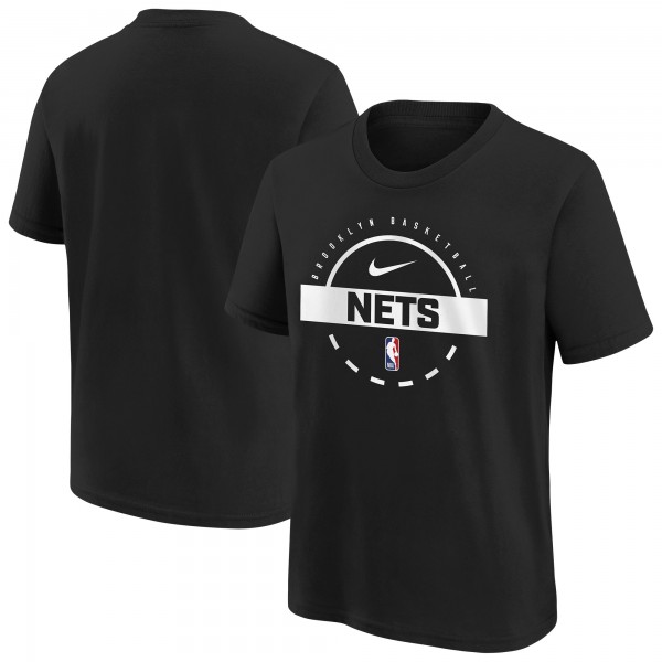 Подростковая Brooklyn Nets Nike Black Practice T-Shirt