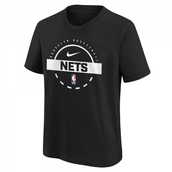 Подростковая Brooklyn Nets Nike Black Practice T-Shirt