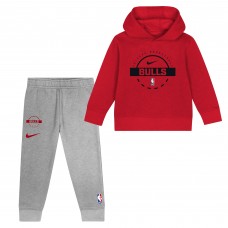 Toddler Chicago Bulls Nike Red Team Logo 2-Piece Club Fleece Hoodie & Sweatpants Set