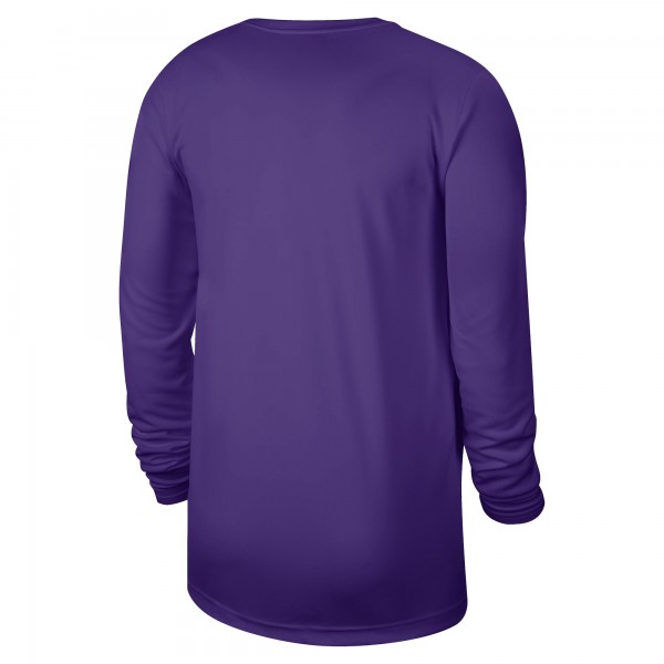Футболка Los Angeles Lakers Nike Purple 2025/26 On-Court Flare Dri-FIT Practice Long Sleeve Tri-Blend