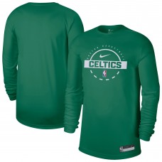 Boston Celtics Nike Kelly Green 2025/26 On-Court Flare Dri-FIT Practice Long Sleeve Tri-Blend T-Shirt