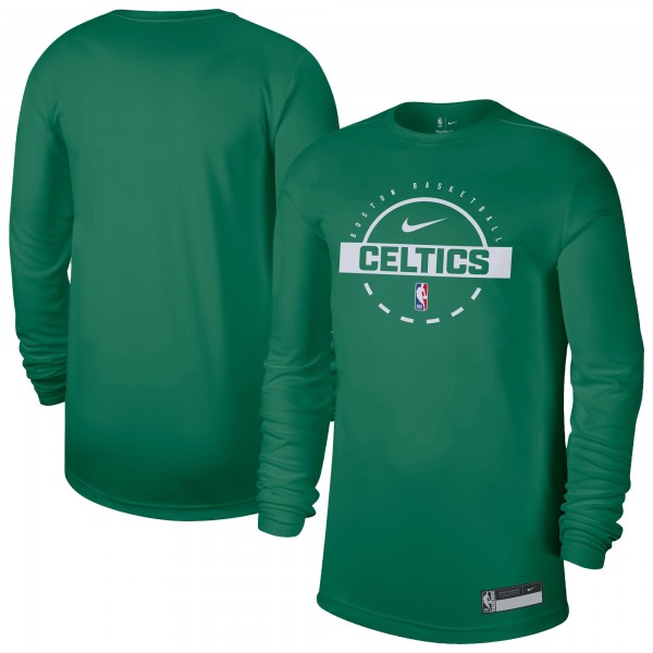Boston Celtics Nike Kelly Green 2025/26 On-Court Flare Dri-FIT Practice Long Sleeve Tri-Blend T-Shirt