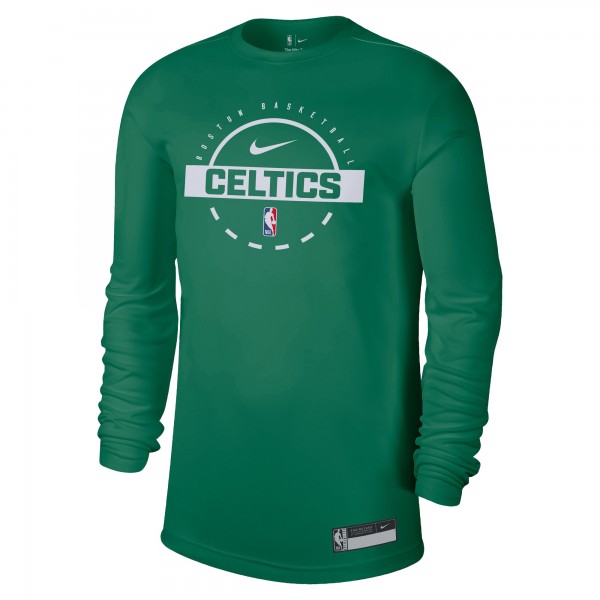 Boston Celtics Nike Kelly Green 2025/26 On-Court Flare Dri-FIT Practice Long Sleeve Tri-Blend T-Shirt