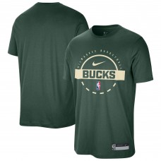 Milwaukee Bucks Nike Hunter Green 2025/26 On-Court Flare Performance Practice T-Shirt