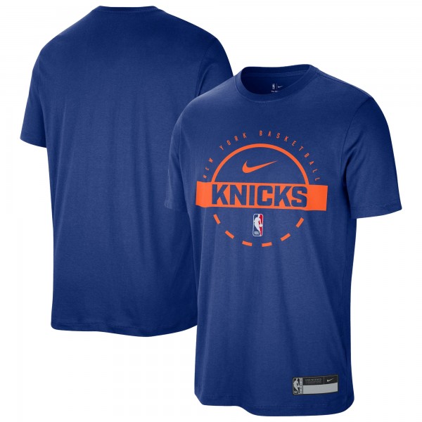 New York Knicks Nike Blue 2025/26 On-Court Flare Performance Practice T-Shirt