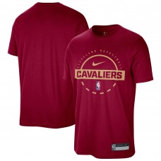 Cleveland Cavaliers Nike Wine 2025/26 On-Court Flare Dri-FIT Tri-Blend Practice T-Shirt