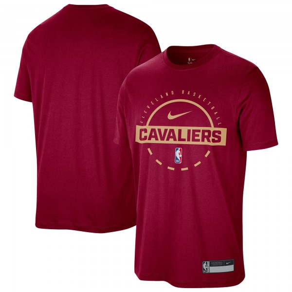 Cleveland Cavaliers Nike Wine 2025/26 On-Court Flare Dri-FIT Tri-Blend Practice T-Shirt