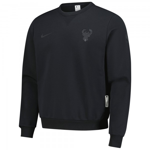 Milwaukee Bucks Nike Black Authentic Standard Issue Travel Dri-FIT Sweatshirt