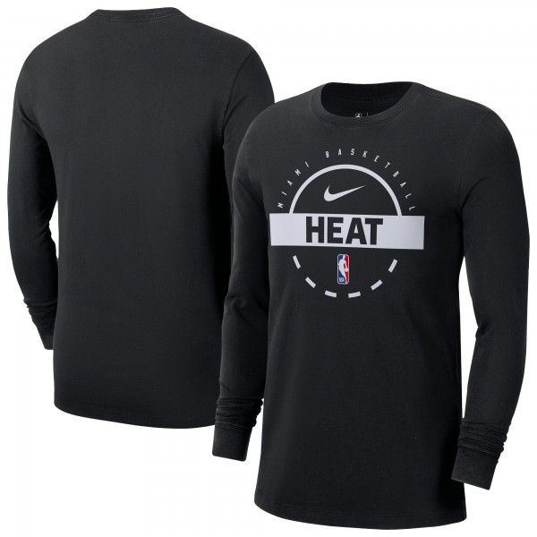 Miami Heat Nike Black Authentic Long Sleeve Practice T-Shirt