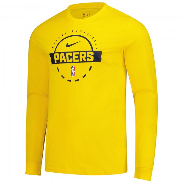 Indiana Pacers Nike Gold Authentic Long Sleeve Practice T-Shirt