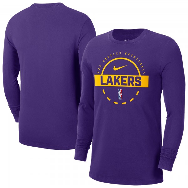 Футболка Los Angeles Lakers Nike Purple Authentic Long Sleeve Practice