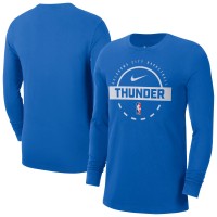 Футболка с длинным рукавом Oklahoma City Thunder Nike Blue Authentic Practice
