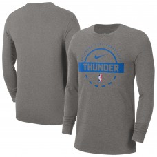 Футболка с длинным рукавом Oklahoma City Thunder Nike Charcoal Authentic Practice