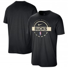 Milwaukee Bucks Nike Black Authentic Practice T-Shirt