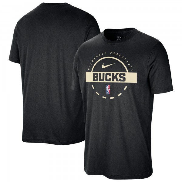 Milwaukee Bucks Nike Black Authentic Practice T-Shirt