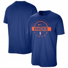New York Knicks Nike Blue Authentic Practice T-Shirt