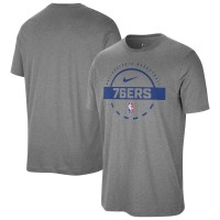 Philadelphia 76ers Nike Charcoal Authentic Practice T-Shirt
