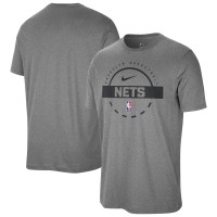 Футболка Brooklyn Nets Nike Charcoal Authentic Practice
