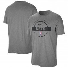 Футболка Brooklyn Nets Nike Charcoal Authentic Practice