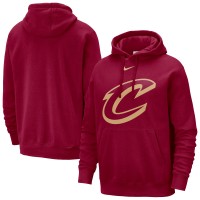 Cleveland Cavaliers Nike Wine Essential Logo Club Pullover Hoodie