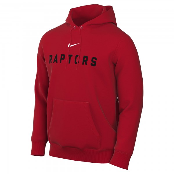 Toronto Raptors Nike Red Sportswear Essential Wordmark Club Hoodie